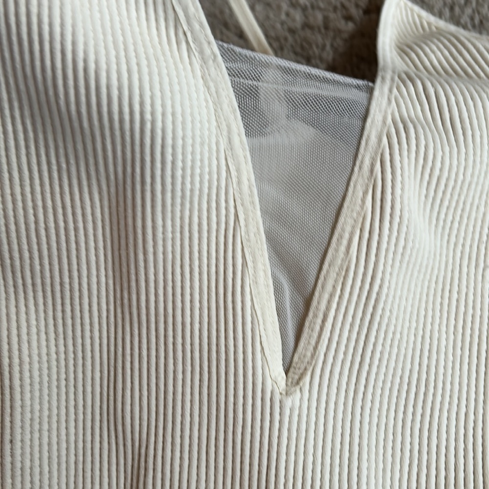 Free People intimately come around mesh insert cami in cream - Picture 3 of 5